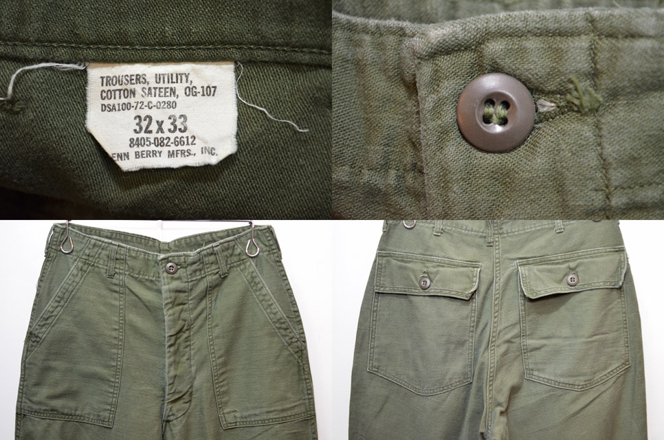 's US.ARMY ベイカーパンツ “コットンサテン”   used&vintage box Hi