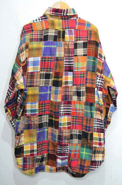 90's Polo Ralph Lauren パッチワーク ボタンダウンシャツ