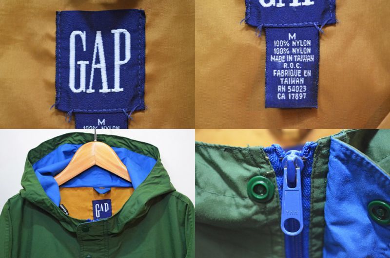 90's GAP ナイロンアノラックパーカー - used&vintage box Hi-smile