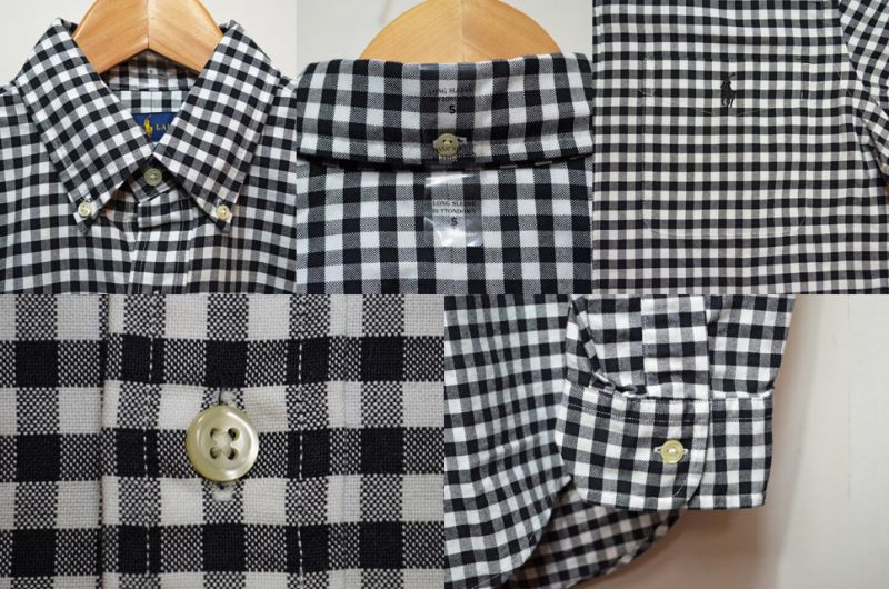 【美品】POLO ポロ ラルフローレン ネルシャツ 白黒 チェック LLサイズ