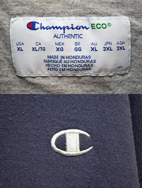 00's Champion ECO FLEECE スウェットシャツ “NAVY” - used&vintage 