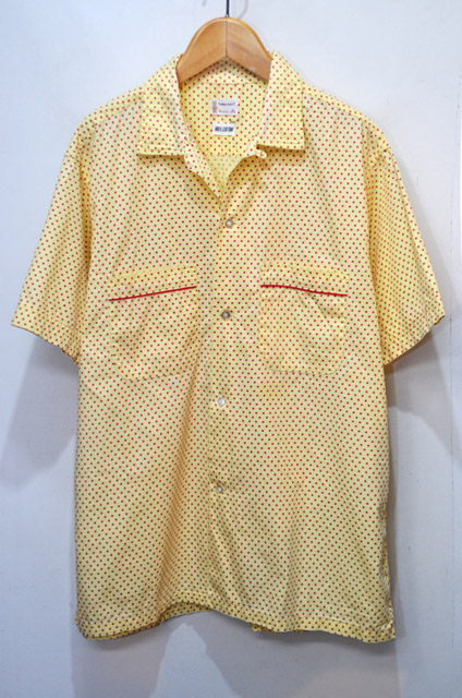 60's TOWNCRAFT S/S オープンカラーシャツ “ポルカドット柄”