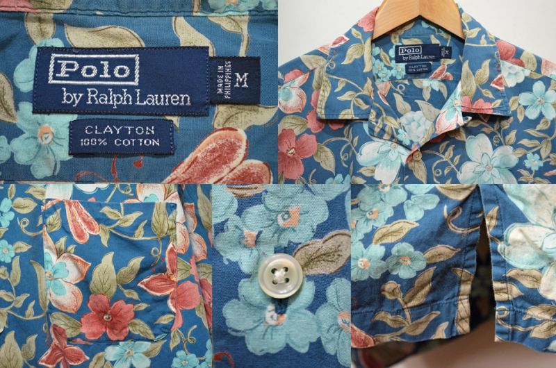 90's POLO Ralph Lauren コットンハワイアンシャツ “花柄” - used&vintage box Hi-smile