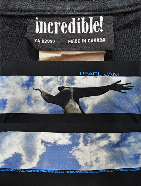 90's PEARL JAM Tシャツ - used&vintage box Hi-smile