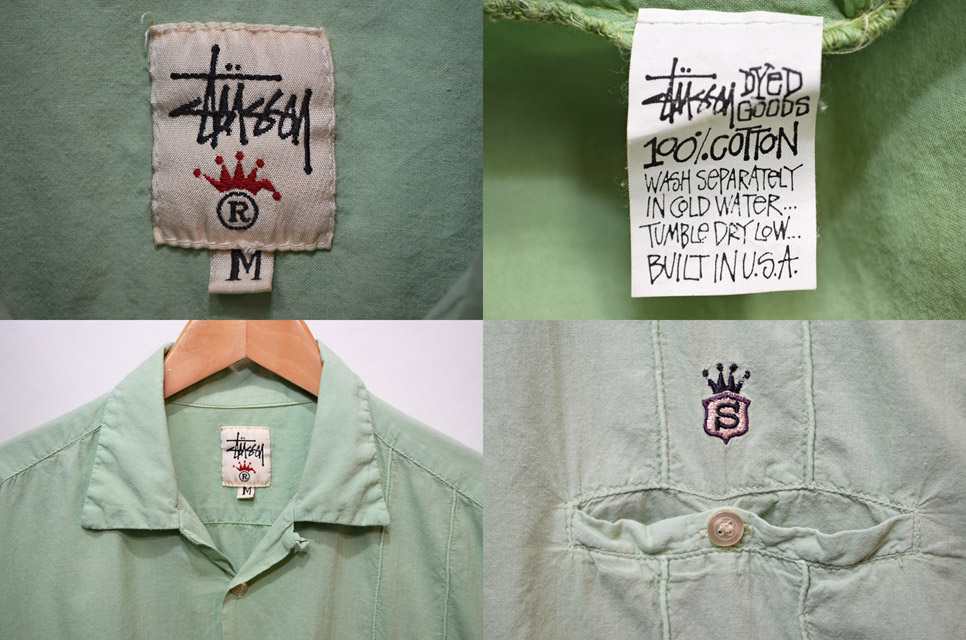 90's STUSSY S/S オープンカラーシャツ “USA製” - used&vintage box Hi