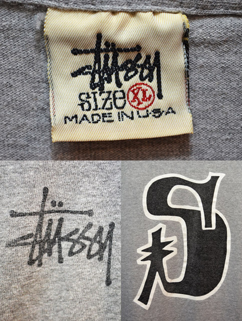90's STUSSY プリントTシャツ “USA製” - used&vintage box Hi-smile