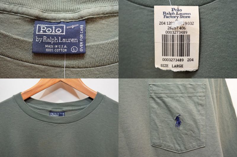 90's POLO Ralph Lauren USA製 L/S Tシャツ “DEADSTOCK 