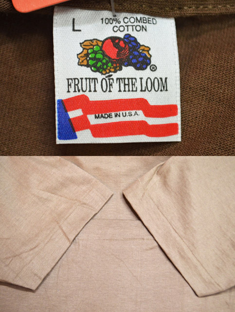 80-90's FRUIT OF THE LOOM 無地Tシャツ “DEADSTOCK” - used&vintage
