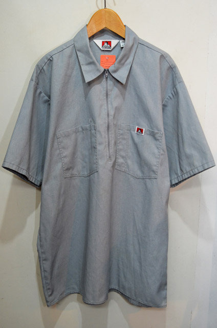 90's BEN DAVIS ハーフジップワークシャツ “USA製 / TALON ZIP”