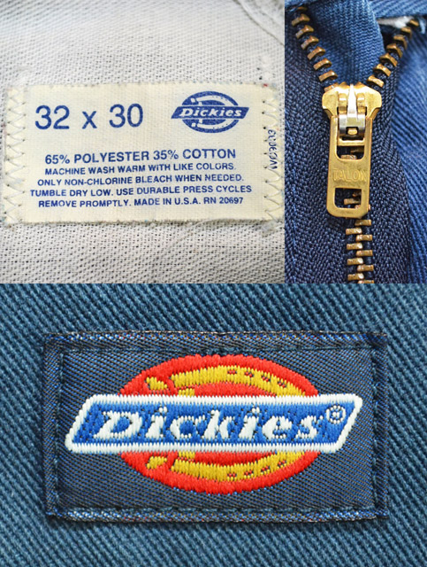 80's Dickies 874 ワークパンツ “USA製 / NAVY” - used&vintage box Hi 