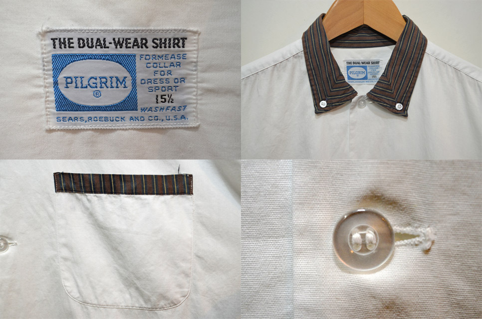 60's PILGRIM S/S ボタンダウンシャツ - used&vintage box Hi-smile