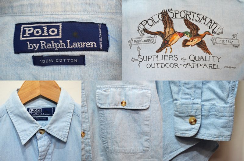90's Polo Ralph Lauren シャンブレーシャツ “POLO SPORTSMAN”