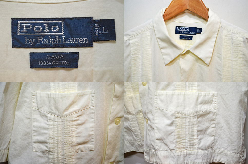 90's Polo Ralph Lauren コットンキューバシャツ