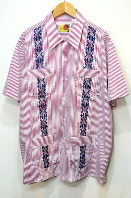 90's S/S キューバシャツ “ストライプ柄”
