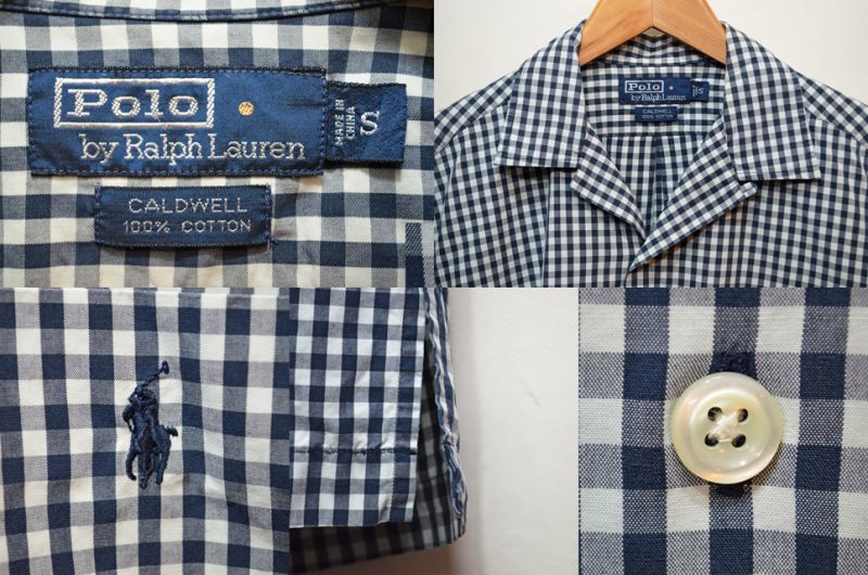 's Polo Ralph Lauren ギンガムチェック柄 S/S オープンカラーシャツ