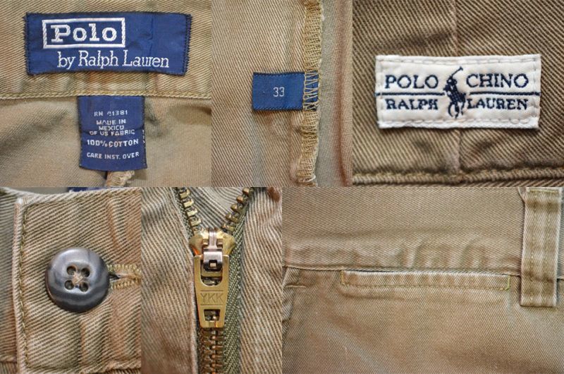 90's Polo Ralph Lauren ノータックチノショーツ - used&vintage box 