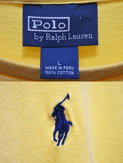 Polo Ralph Lauren ロゴ刺繍 Tシャツ “イエロー” - used&vintage box