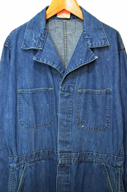 40-50's BLUE TOP デニムオールインワン