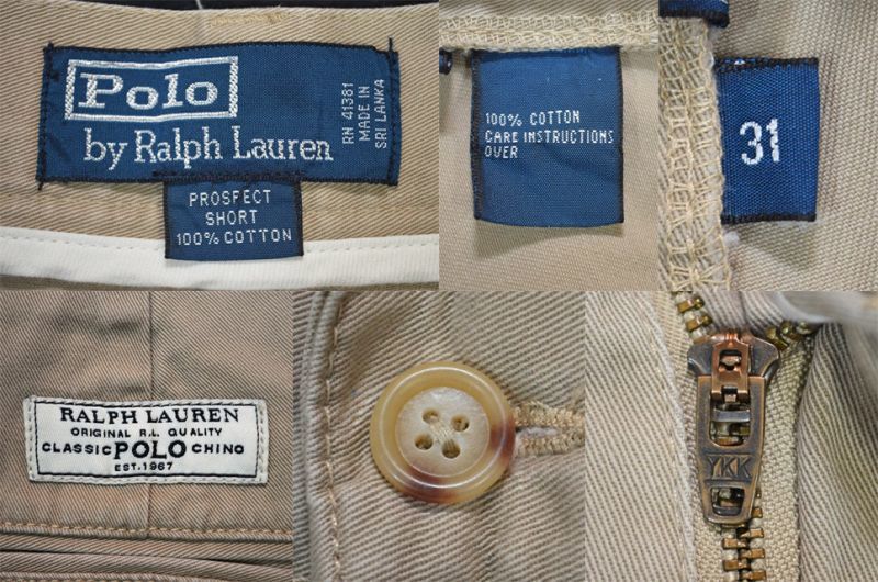 Polo Ralph Lauren チノショーツ Beige Used Vintage Box Hi Smile