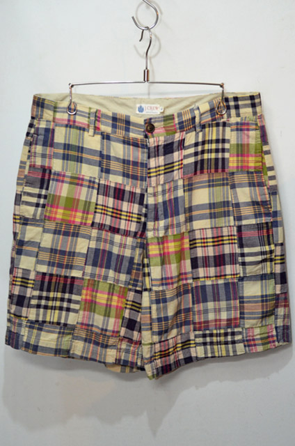J.CREW マドラスチェック柄パッチワークショーツ