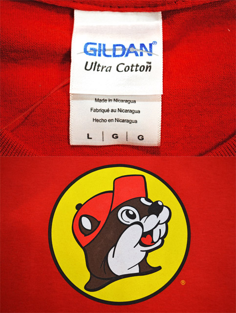 us　tシャツ　染み込みプリント　黒　90s   buc-ees