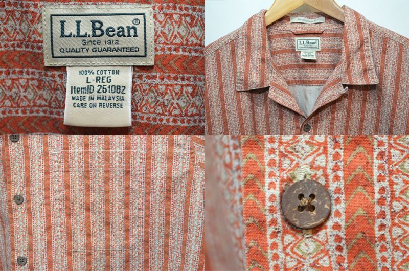90s L.L.Bean オープンカラー シャツ