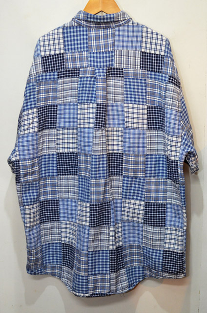 希少 90's Eddie Bauer Patchwork Box Shirt