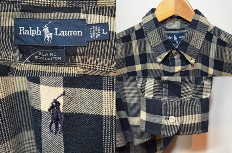Polo Ralph Lauren ボタンダウンシャツ “チェック柄” - used&vintage 