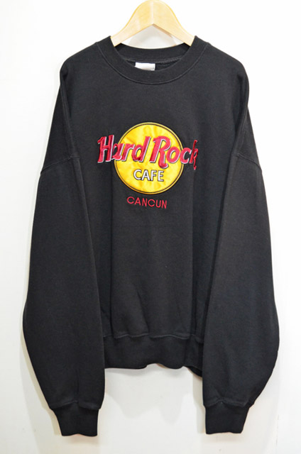 37％割引L【開店記念セール！】 HardRockCAFE ハードロックカフェ ビックロゴ 刺繍 スウェット トレーナー/スウェット トップス