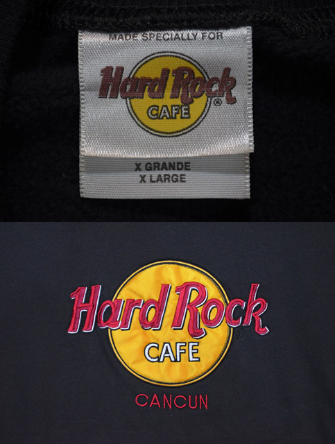 90's HARD ROCK CAFE ロゴ刺繍スウェット
