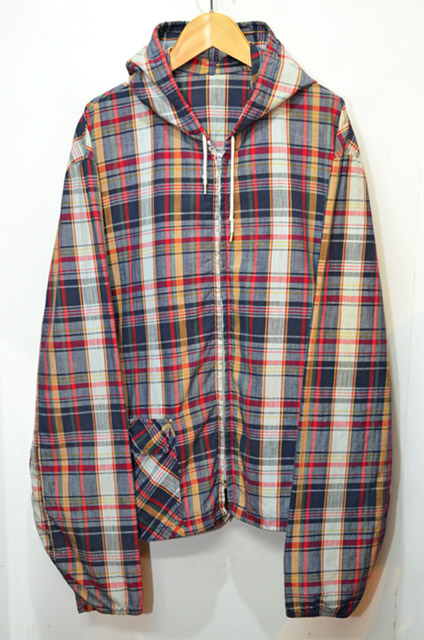 60 S マドラスチェック柄 コットンパーカー Used Vintage Box Hi Smile