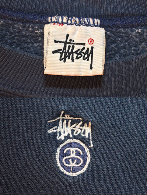 90-00's Stussy ロゴ刺繍スウェット - used&vintage box Hi-smile