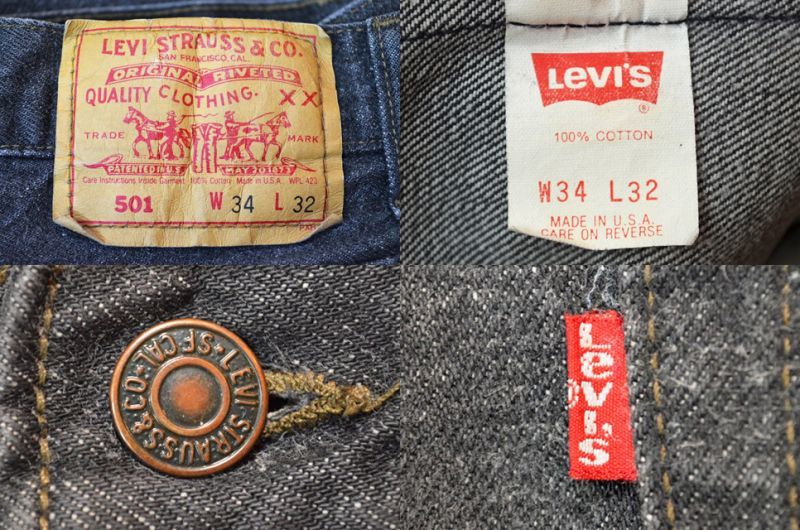 90s Levis リーバイス 501 ブラックデニム 先染め USA製