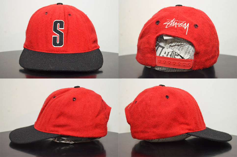 90's OLD STUSSY 6panel WOOL CAP “USA製” - used&vintage box Hi-smile