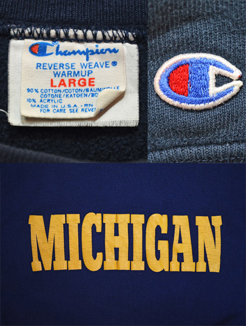 80's Champion リバースウィーブスウェット “MICHIGAN”