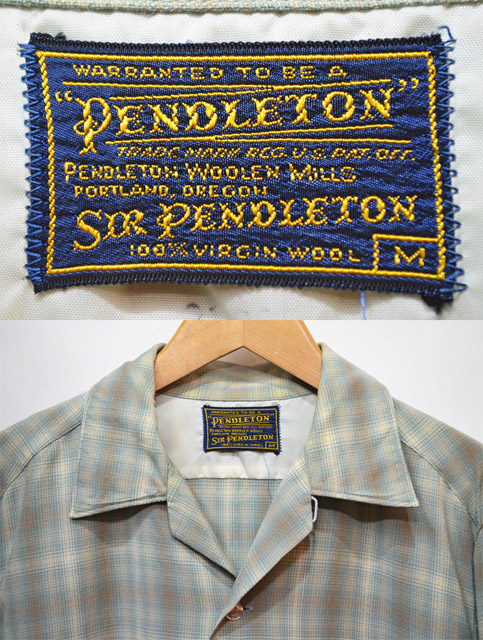 50's Pendleton ウールシャツ "SIR PENDLETON" - used&vintage box Hi-smile