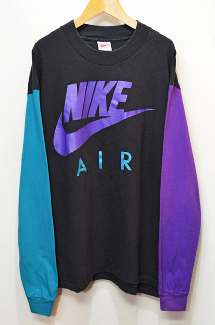 90's NIKE 両面ロゴプリント L/S Tシャツ 