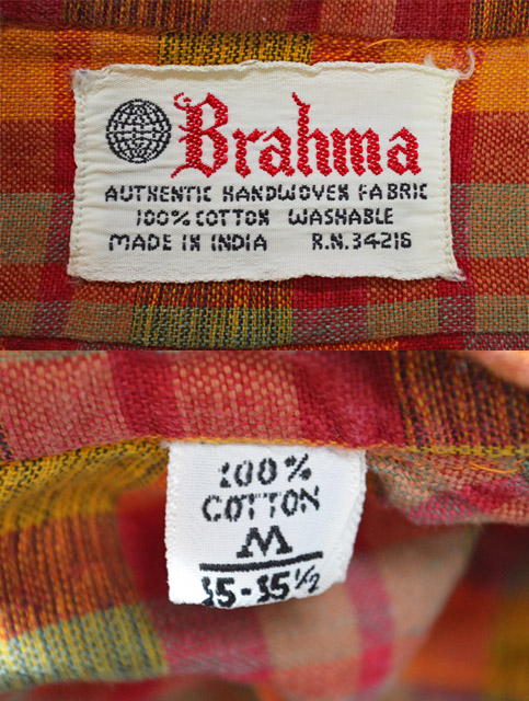 60's Brahma 3点留めボタンダウンシャツ “インディアコットン”