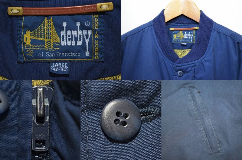 80's derby of san francisco ダービージャケット “NAVY” - used&vintage box Hi-smile