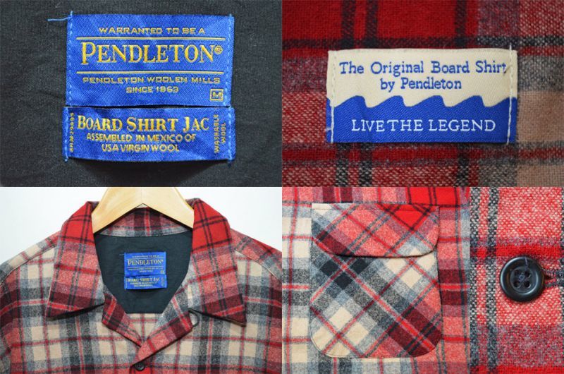 Pendleton ウールシャツ “赤ベース” - used&vintage box Hi-smile
