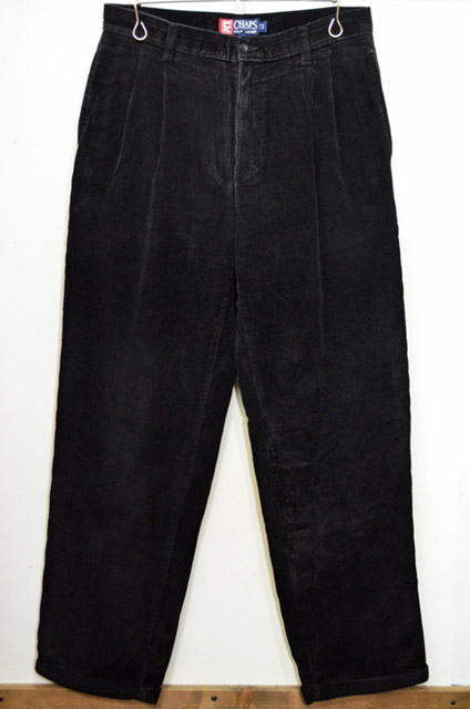 90's CHAPS RALPH LAUREN 太畝コーデュロイパンツ “BLACK