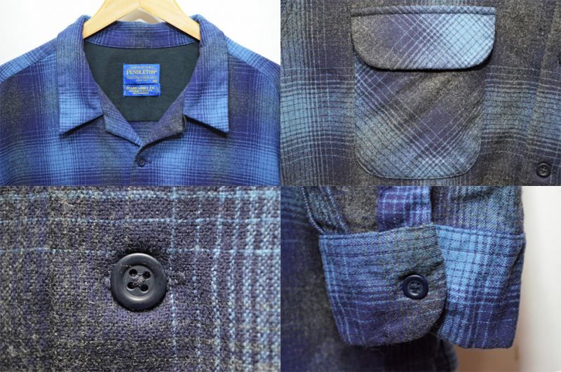 Pendleton ウールシャツ “青ベース / オンブレチェック