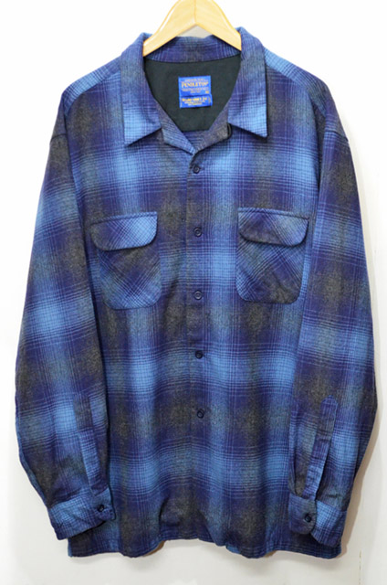 Pendleton ウールシャツ “青ベース / オンブレチェック” - used&vintage box Hi-smile