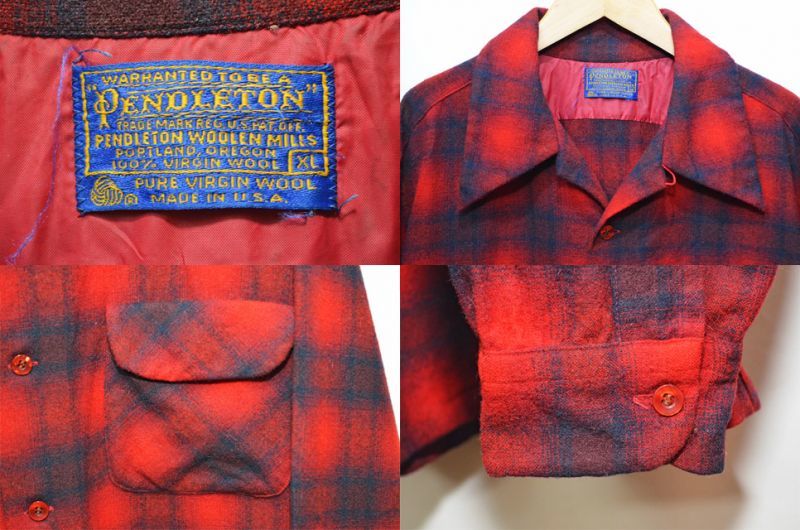70's Pendleton ウールシャツ “オンブレチェック” - used&vintage box 