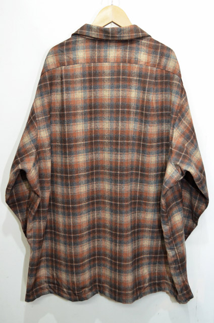 70's Pendleton ウールシャツ “ブラウンベース / オンブレチェック柄”