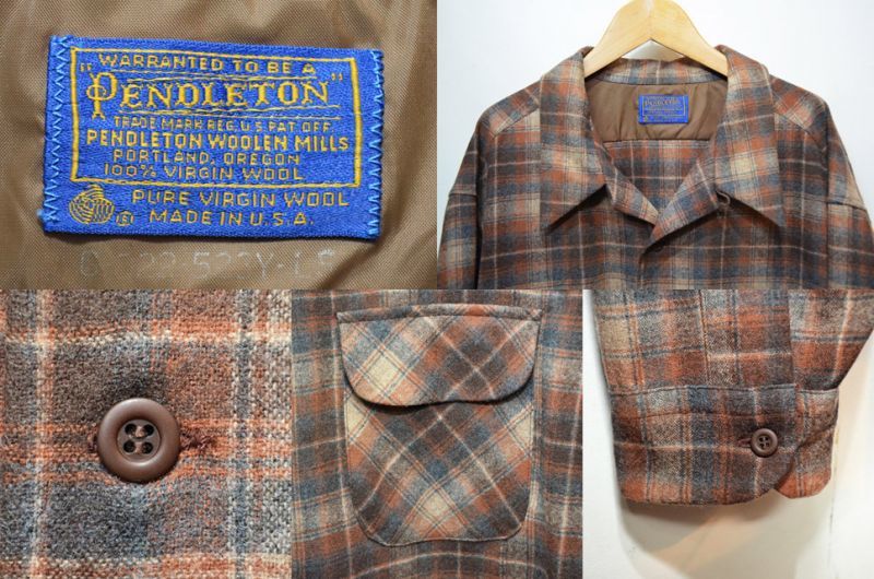 's Pendleton ウールシャツ “ブラウンベース / オンブレチェック柄
