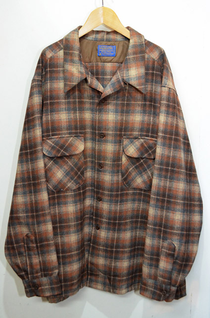 60s PENDLETON ペンドルトン オンブレチェックシャツ ウールシャツ