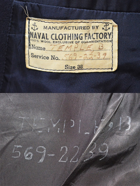 40's Pコート NAVAL CLOTHING FACTORY サイズ38