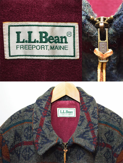 90's L.L.Bean 総柄ウールジャケット - used&vintage box Hi-smile