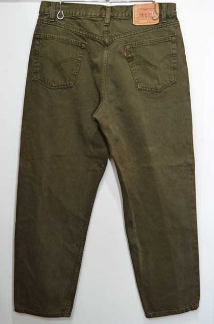 90's Levi's 550 カラーデニムパンツ “OLIVE” - used&vintage box Hi-smile